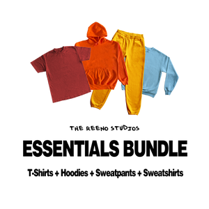 ESSENTIALS BUNDLE: T-Shirt + Hoodie + Sweatpants + Sweatshirt Mockup Pack