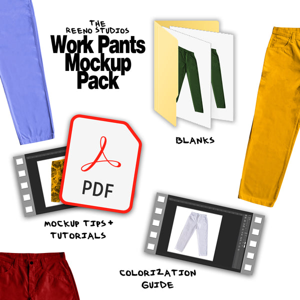 The REENO Studios Work Pants Mockup Pack